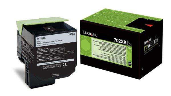 LEXMARK 702XK Besonders hohe Ergiebigkeit Schwarz Tonerpatrone LCCP, LRP