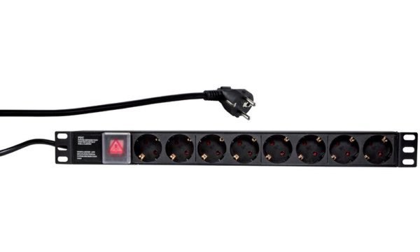 LOGILINK 19" Steckdosenleiste Logilink 9fach mit An/Aus Schalter
