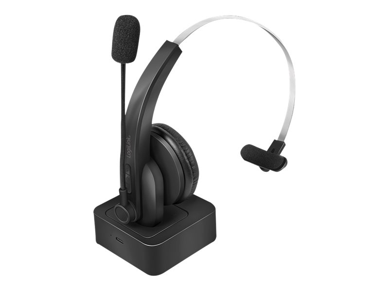 LOGILINK Bluetooth Headset, Mono, with charging stand