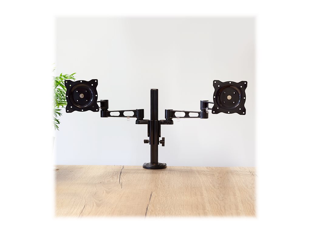 LOGILINK Dual Monitor mount, 13"-26", aluminum, separate height adjustment