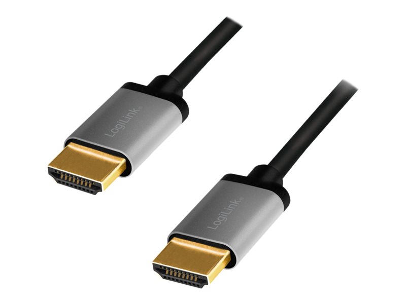 LOGILINK HDMI cable, A/M to A/M, 4K/60 Hz, alu, black/grey, 5 m