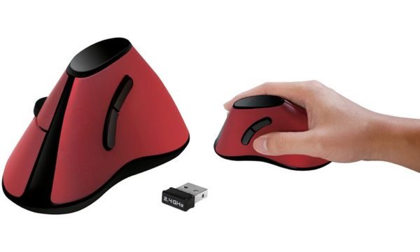 LOGILINK Maus Ergonomisch Vertical 5 Tasten 1000dpi rot