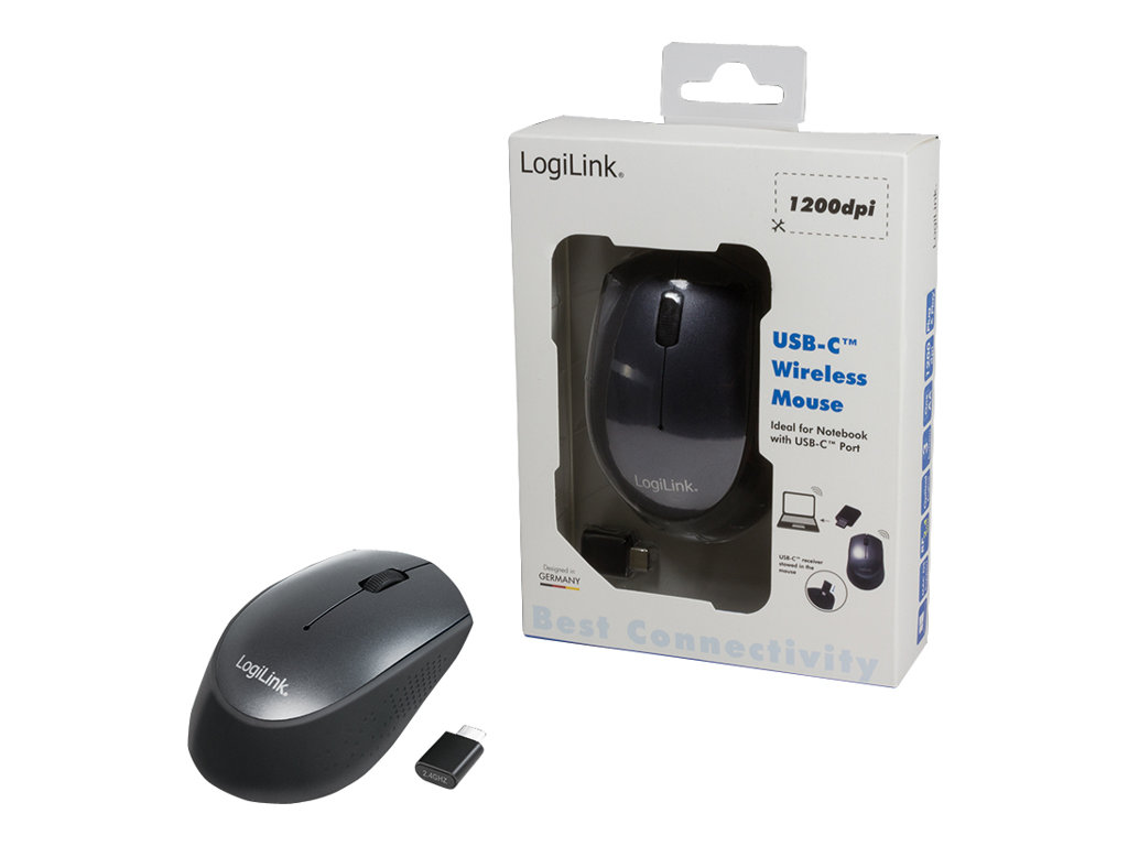 LOGILINK Maus optisch 3D USB-C 3 Tasten 3200 dpi 2.4