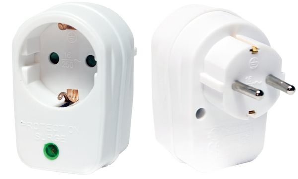 LOGILINK Steckdosenadapter LogiLink mit Überspannungsschutz, weiß