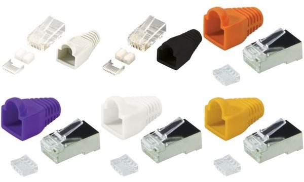 LOGILINK Steckverbinder Logilink CAT6 RJ45 100er Set, geschirmt,grau