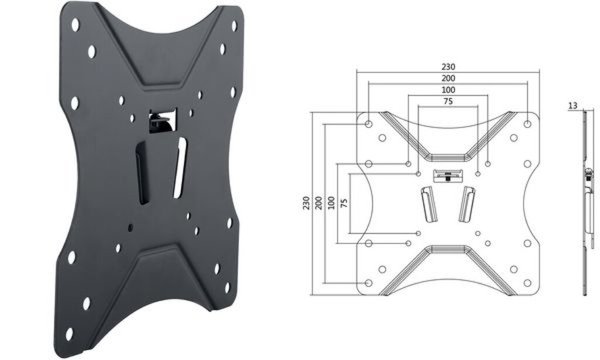 LOGILINK TV-Wandhalterung LogiLink Festmontage, 23-42", max. 25 kg