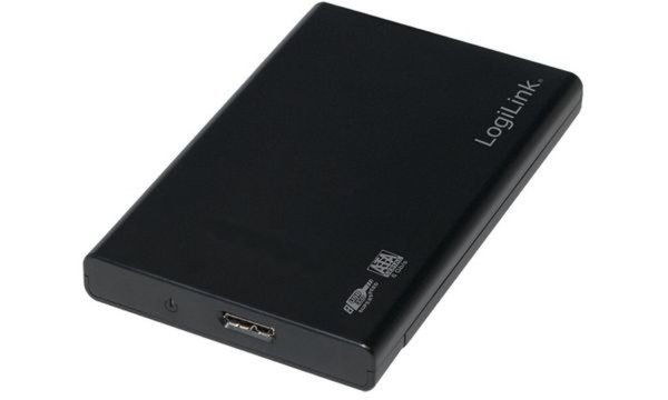 LOGILINK USB 3.0 2,5" Extern. Super Slim, screwless, schwarz