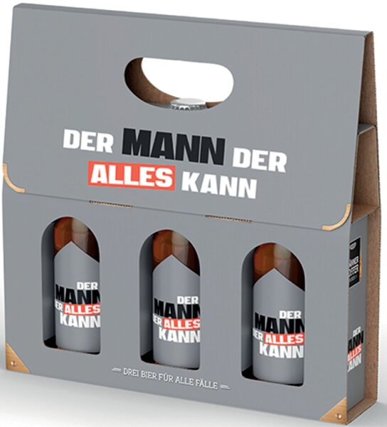 Männerkoffer 3 Fl. Bier Mann Kann Enthält Alkohol (s. Verpackung )
