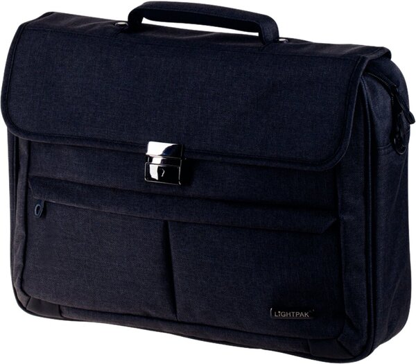 Laptoptasche Motion, schwarz, Poly mit Trolleyband, Tagegriff, Schloss
