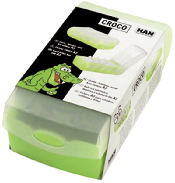 Lernkartei Karteibox A7 Croco quer für 900 Karten 121x246x85mm