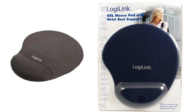 LogiLink Gel Handgelenkauflage mit Maus Pad, blau (11112217)