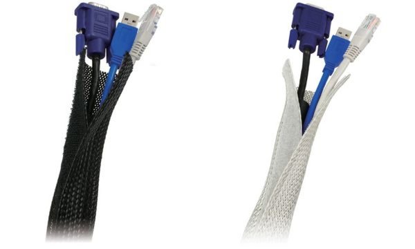 LogiLink Kabelbündler, Gewebeschlau ch, grau, 1,80 m (11112309)