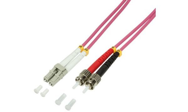 LogiLink LWL Patchkabel, LC-Duplex - 2 x ST, OM4, 1,0 m (11115210)