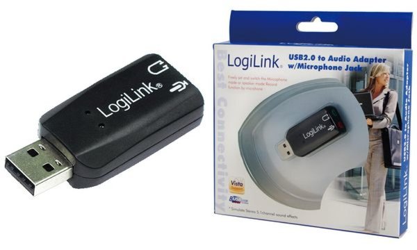 LogiLink UA0053 USB Soundkarte mit Virtual 3 D Soundeffect