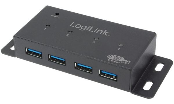 LogiLink USB 3.0 HUB 4-port, metal, inkl. Netzteil