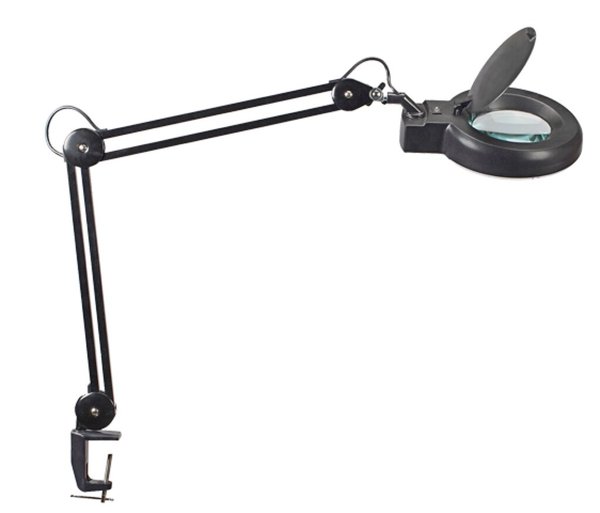 Lupenleuchte MAULviso 6Watt sw LED-Leuchte Klemmfuß
