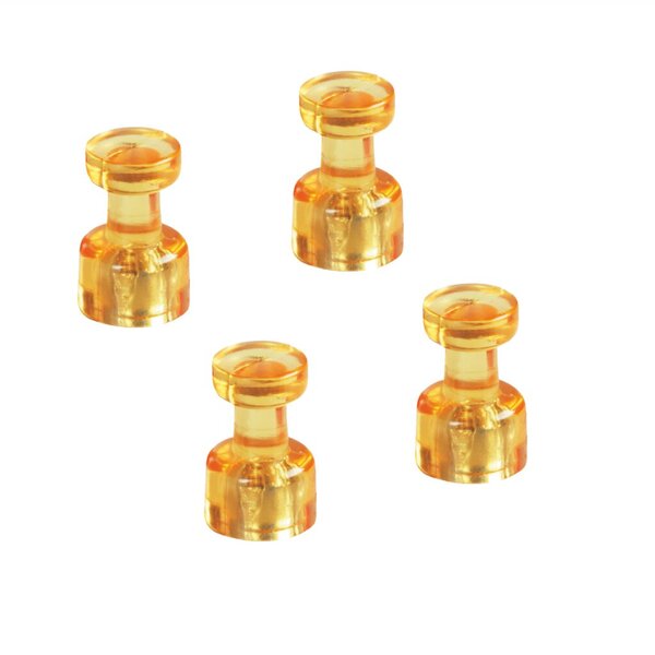 MAGNETOPLAN Magnet-Memohalter, orange, Inhalt: 4 Stück leuchtend transparent, h