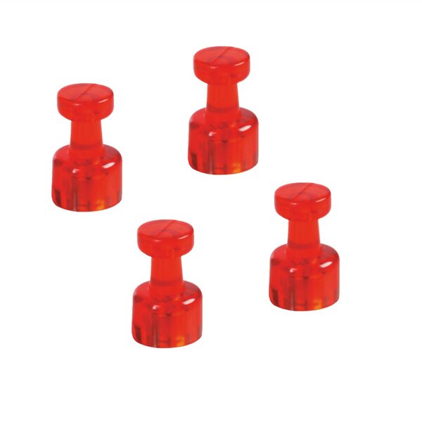 MAGNETOPLAN Magnet-Memohalter, pink, Inhalt: 4 Stück leuchtend transparent, hal