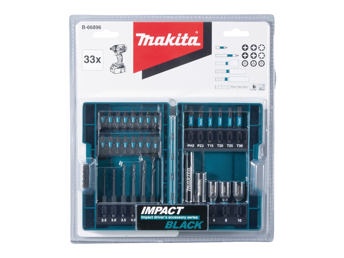MAKITA Bohrer- und Bit-Sortiment 33teilig Makita B-66896