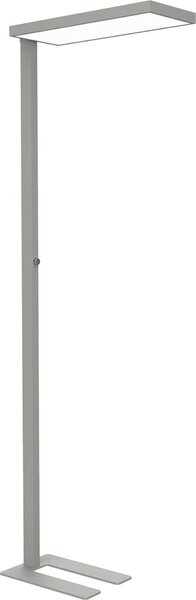 LED-Standleuchte Jura, grau Diffusor für geringen Schattenwurf,