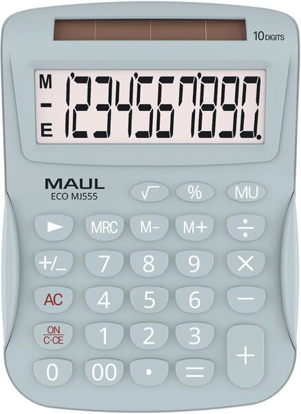 Tischrechner ECO MJ 555, 10 Stellen grün Solarbetrieb - keine Batterie