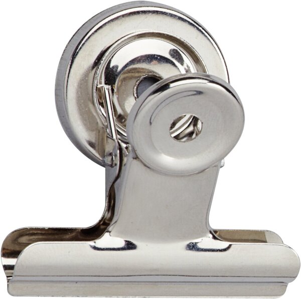 MAUL Briefklemmer mit Kraftmagnet, Breite: 50 mm, nickel aus vernickeltem Metal