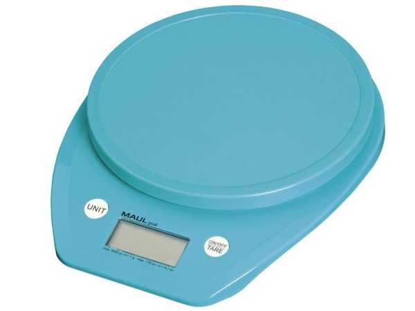 MAUL Briefwaage MAULgoal, Tragkraft: 5.000 g, hellblau Teilung: 1 g, Mindestlas MAUL Briefwaage MAULgoal, Tragkraft: 5.000 g, hellblau Teilung: 1 g, Mindestlas