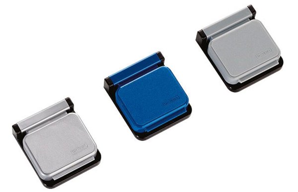 MAUL HEBEL Magnetclip S, grau, zum Anbringen von wichtigen Informationen, selbs