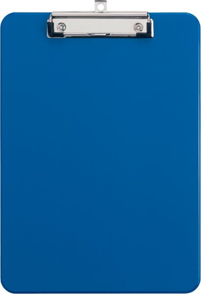 MAUL Klemmplatte aus Kunststoff, A4, blau, mit Klemmbügel Plattenstärke: 3 mm, 