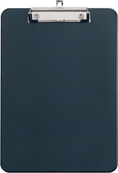 MAUL Klemmplatte aus Kunststoff, A4, schwarz, mit Klemmbügel Plattenstärke: 3 m