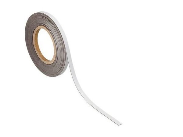 MAUL Magnetband, 10 mm x 10 m, Dicke: 1 mm, weiß beschriftbares Kennzeichnungsb