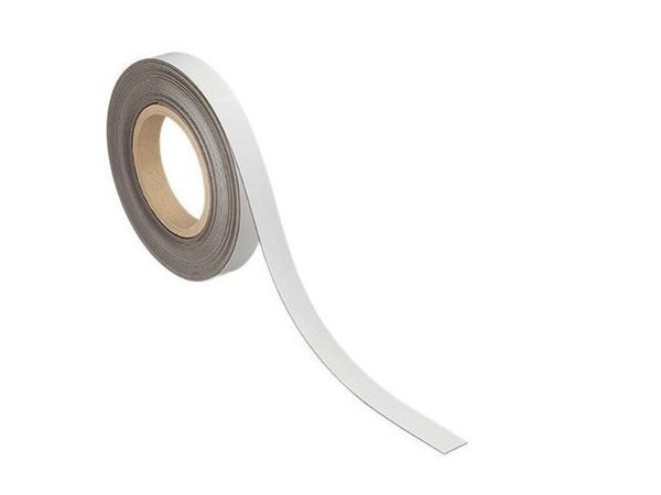 MAUL Magnetband, 20 mm x 10 m, Dicke: 1 mm, weiß beschriftbares Kennzeichnungsb