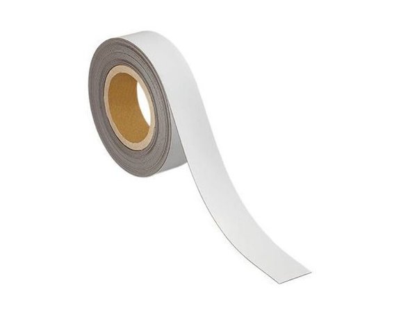 MAUL Magnetband, 40 mm x 10 m, Dicke: 1 mm, weiß beschriftbares Kennzeichnungsb