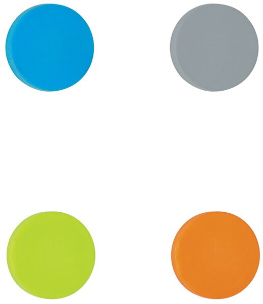MAUL Neodym-Scheibenmagnet, Silikon, 30 mm, farbig sortiert
