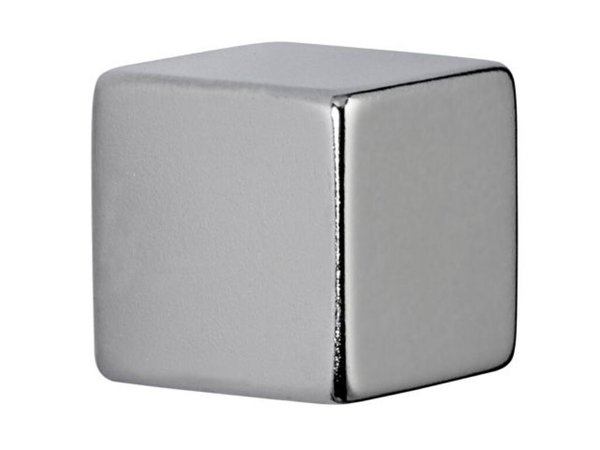 MAUL Neodym-Würfelmagnet, 20 x 20 x 20 mm, nickel Haftkraft: 25 kg - 1 Stück (6