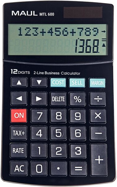 MAUL Tischrechner MTL 600, 12-stellig, schwarz