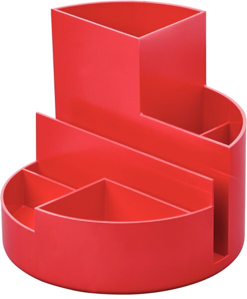 MAULrundbox Recycling, rot Oberfläche matt, 6 Fächer,