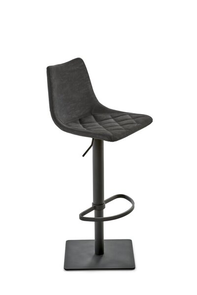 Bar-/Tresenhocker MY TOBY Kunstleder schwarz, Vintage, Gestell schwarz