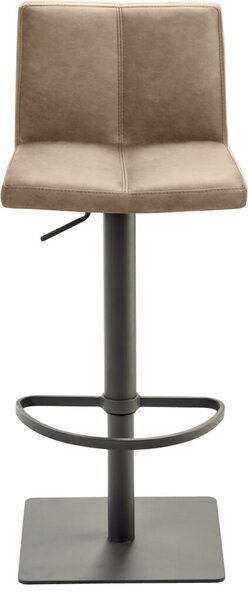 Bar-/Tresenhocker 1285 Gestell grau gepolsterte Sitzschale, beige