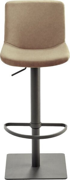 Bar-/Tresenhocker 1287 Gestell grau gepolsterte Sitzschale beige