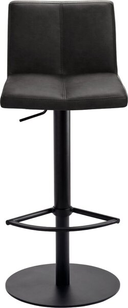 Bar-/Tresenhocker 1385,Gestell schwarz gepolsterte Sitzschale schwarzgrau