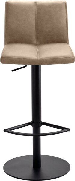 Bar-/Tresenhocker 1385,Gestell schwarz gepolsterte Sitzschale beige
