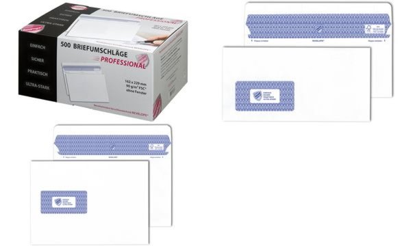 MAYER KUVERT MAILmedia Briefumschlag REVELOPE, 112 x 225 mm, mit Fenster mit pa MAYER KUVERT MAILmedia Briefumschlag REVELOPE, 112 x 225 mm, mit Fenster mit pa