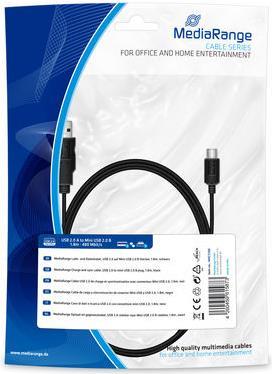 MEDIARANGE Audiokabel 2x 3.3mm Klinkenstecker 1.5m schwarz
