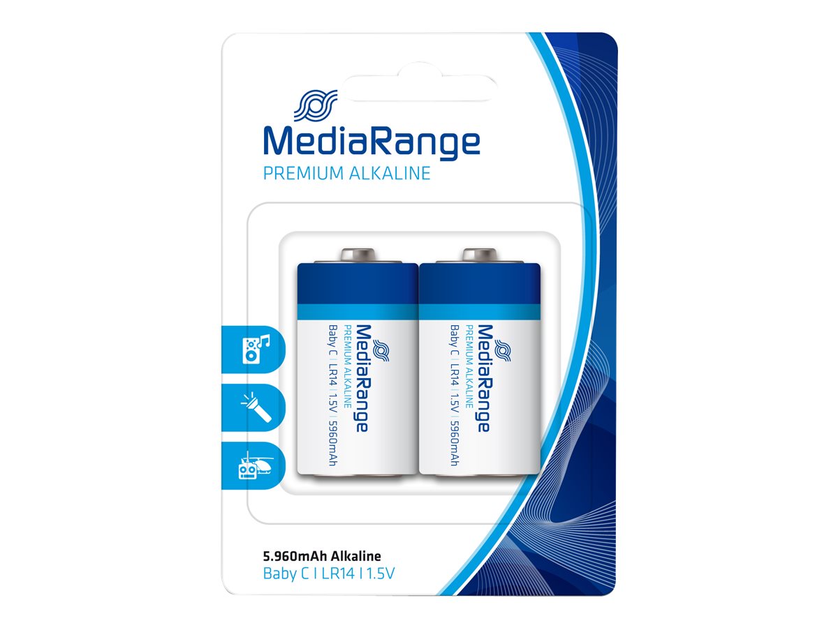 MEDIARANGE Batterie Mediarange Prem. Blister Baby C  1,5V/R14   2Stk