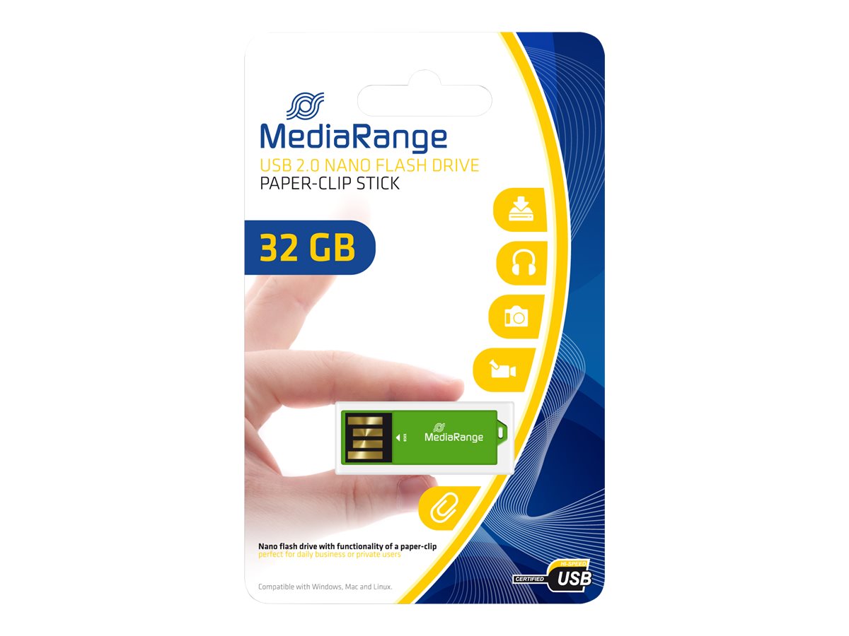 MEDIARANGE MEDIAR USB NANOSTICK FLASH 32GB CLIP