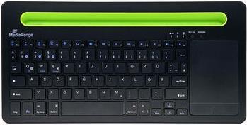MEDIARANGE Tastatur Wireless 78 Tasten Touchpad DE schwarz