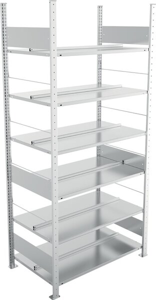 Bürogrundregal 2200 x 1000 x 600 mm S3 Büro Steck Compact