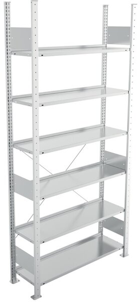 Bürogrundregal 2200 x 1000 x 300 mm S3 Büro Steck Compact