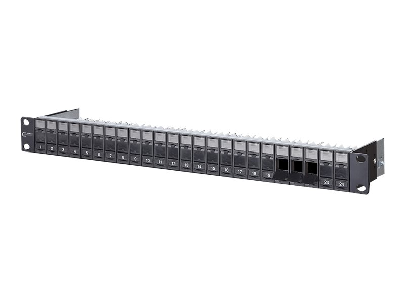 METZ CONNECT Modulträger Keystone 19" 1HE 24 Port schwarz leer